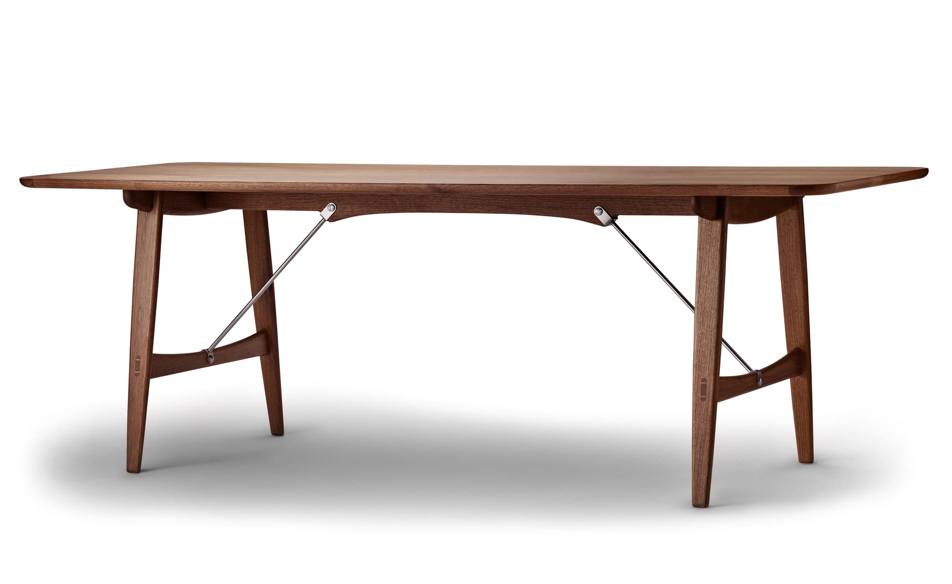 BM1160 Hunting Table / 82.7" x 32.3" - walnut, lacquer / stainless steel