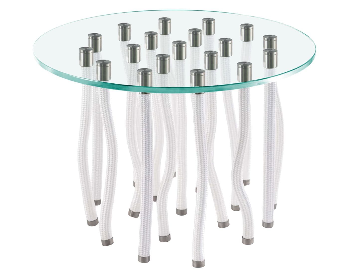 Org Table / side table height - 15.75" h / white rope