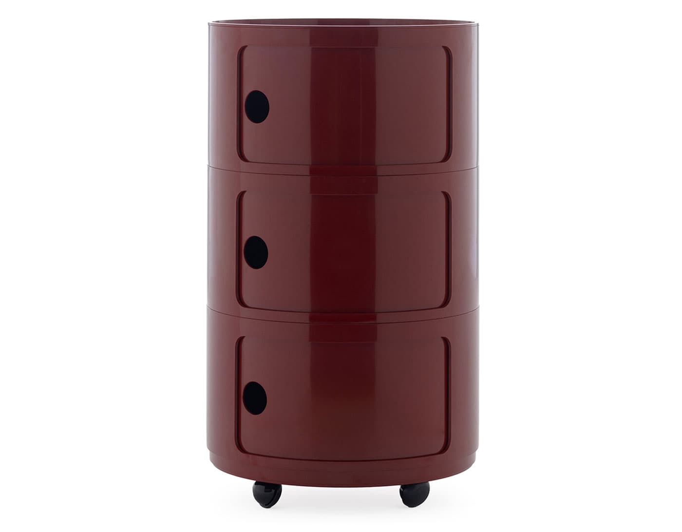 Componibili BIG / add set of 4 wheels / 3 door - burgundy