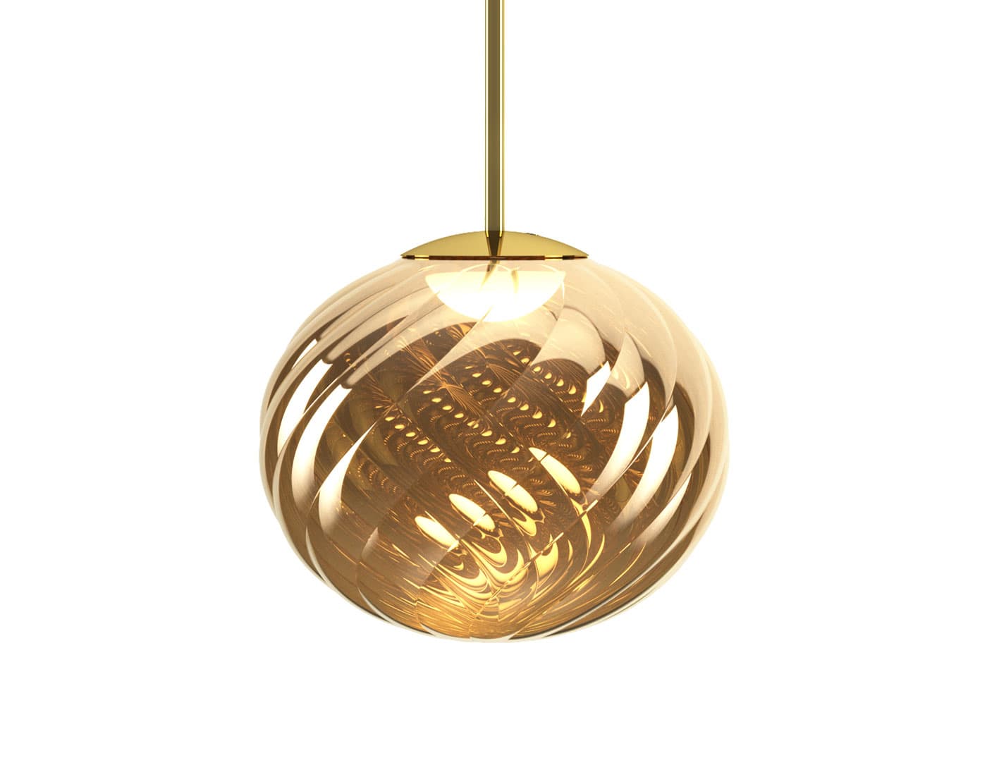Whirl Pendant / 11.8" diameter - gold