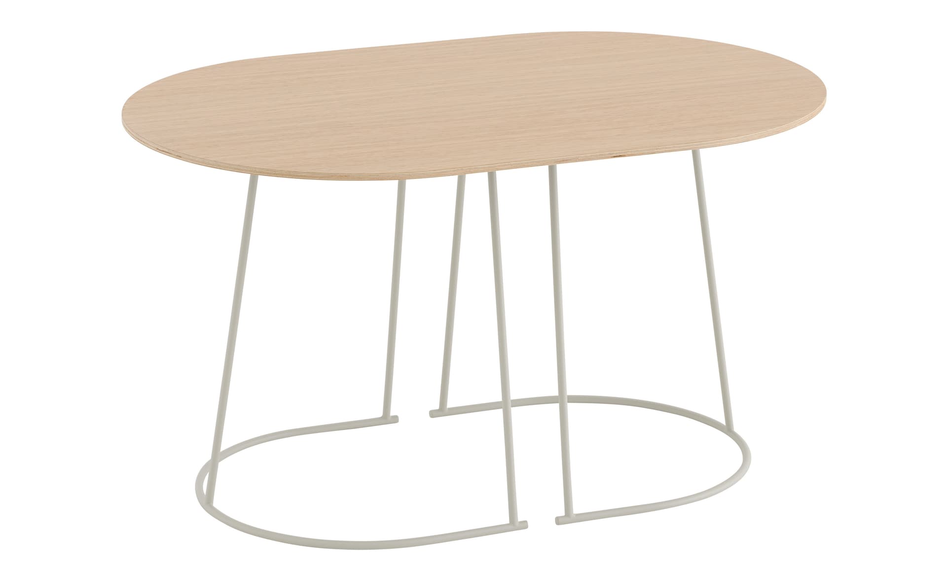 Airy Coffee Table / small - 26.8" x 17.3" / lacquered oak veneer top / off-white base