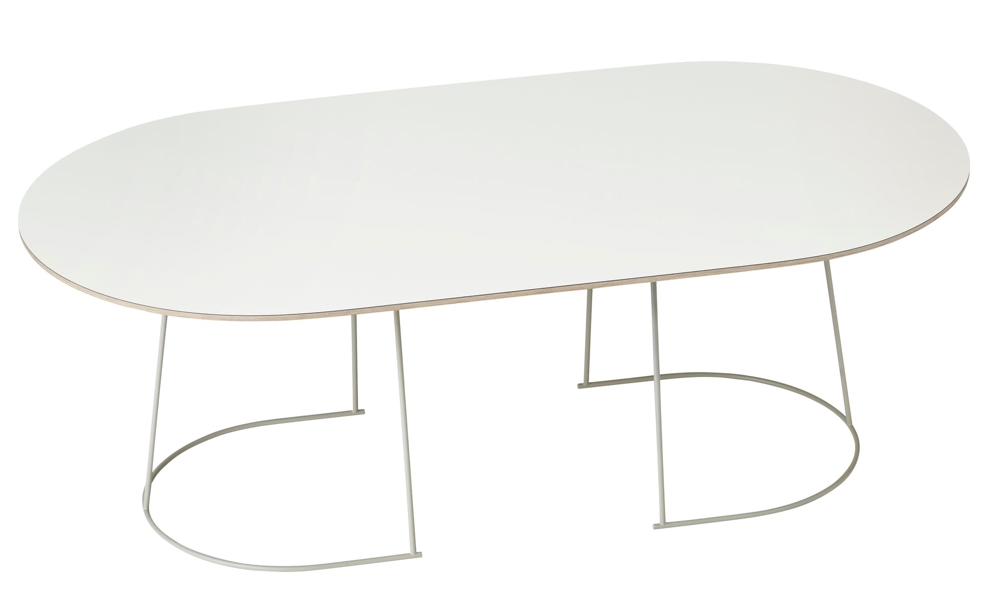 Airy Coffee Table / large - 47.2" x 25.6" / off-white nanolaminate top / off-white base
