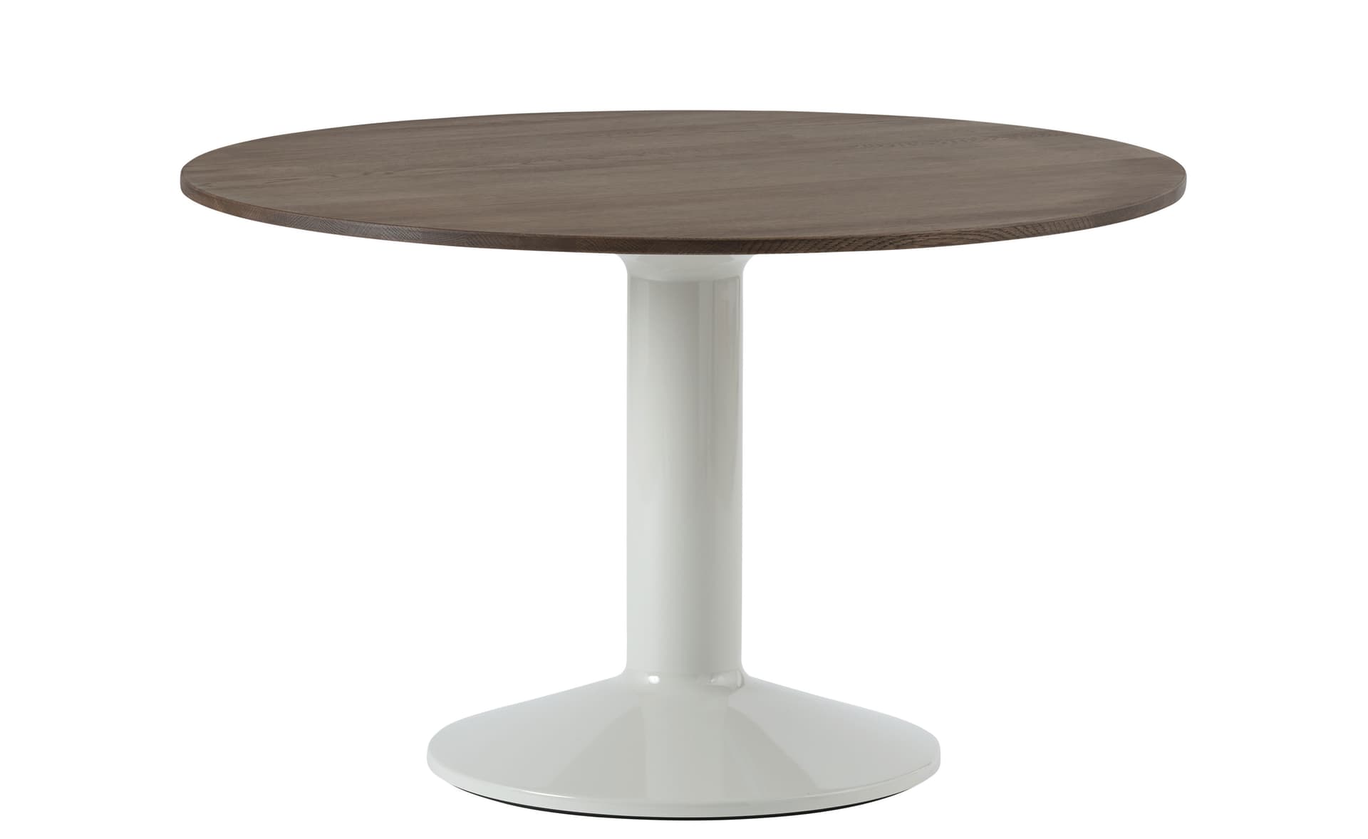 Midst Dining Table / 47.3" diameter - dark oiled oak top / grey base