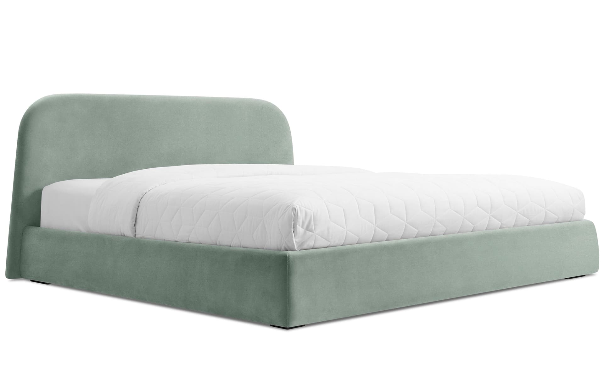 lid storage bed / King - Breezy Blue Velvet