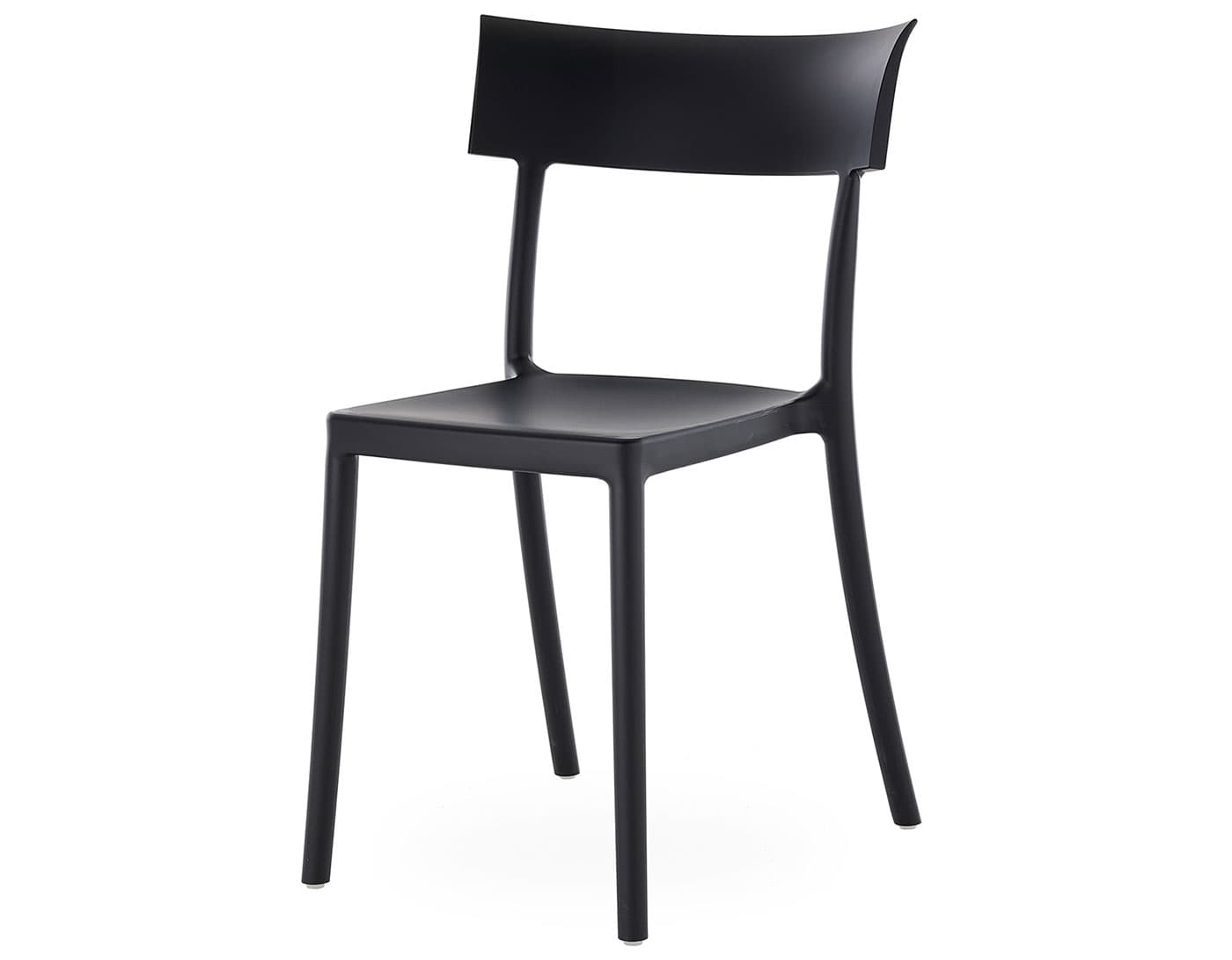 catwalk stacking chair 2 pack / 2 pack - matte black