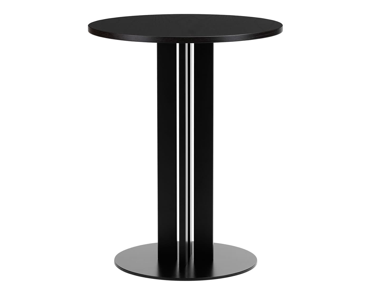 Scala Café Table / round - 23.6" diameter, black oak top