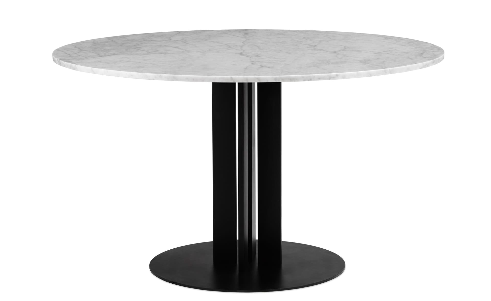 Scala Dining Table / round - 51.2" diameter, white marble top