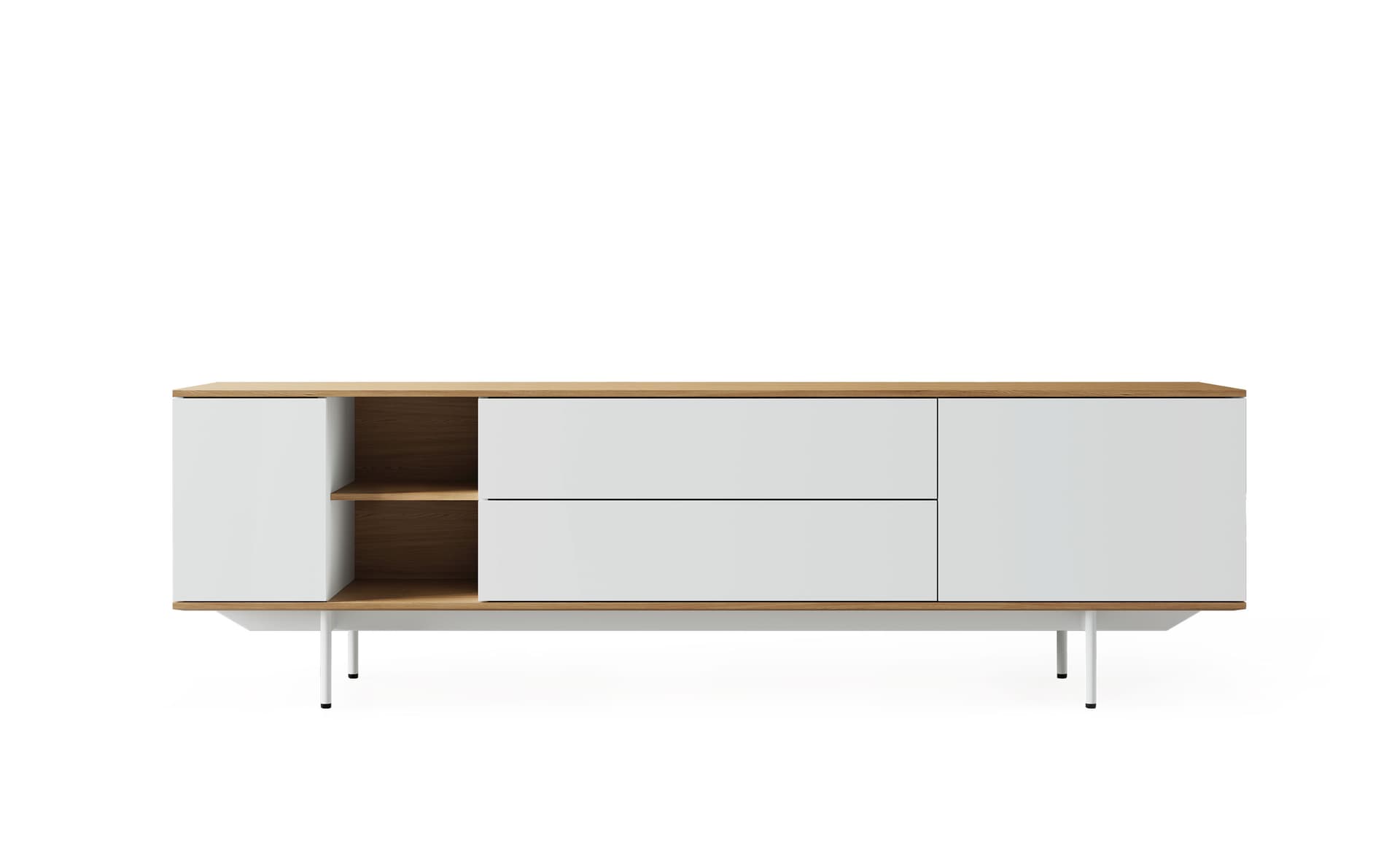78.75" width - natural oak / salt / salt / salt / salt / standard, cable feedthrough underneath