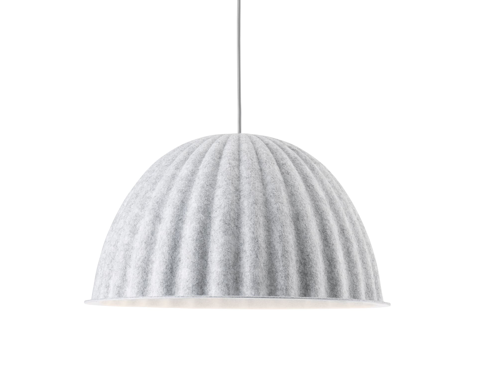 under the bell pendant lamp / Small - 21.7" Diameter / White Mélange