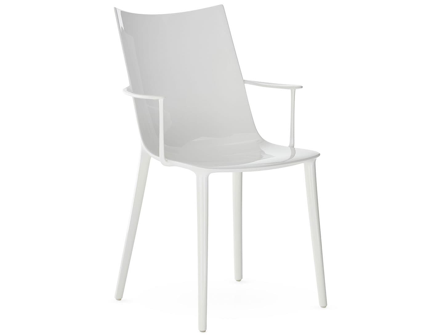 H.H.H. Dining Armchair / glossy - white