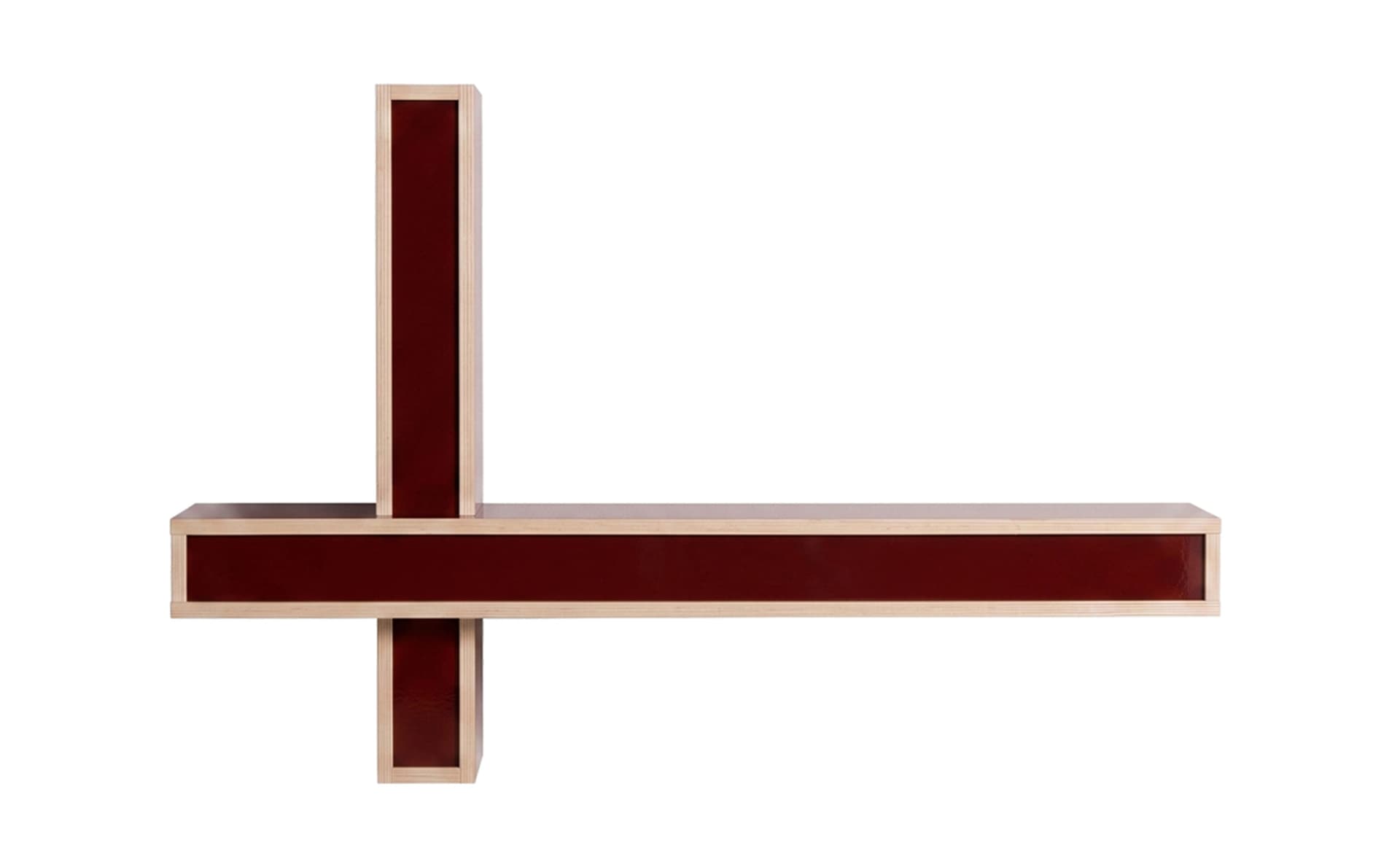 Lepid Wall Shelf / single shelf / burgundy