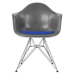 eames wire base armchair with seat pad by Eames for Herman Miller