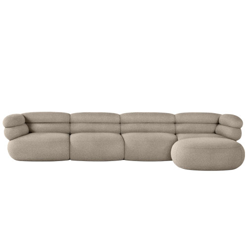 biboni sofa four seater with chaise by Johnston Marklee for Knoll
