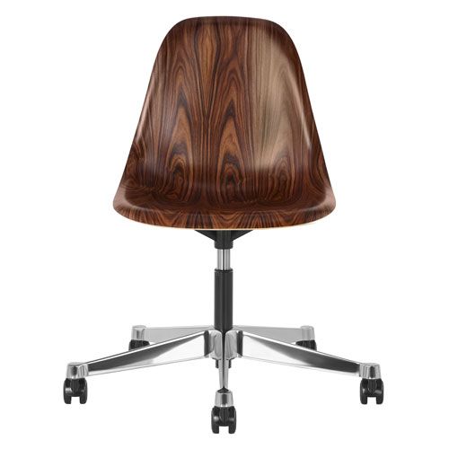 eames molded wood side chair with task base by Eames for Herman Miller