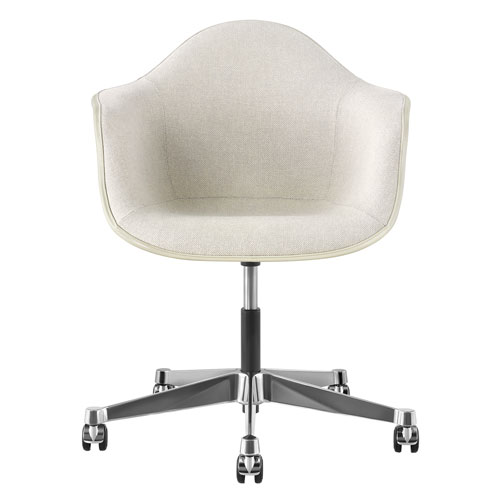 eames upholstered armchair with task base by Eames for Herman Miller