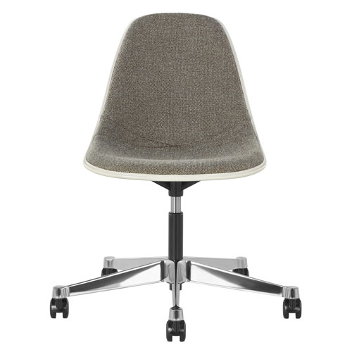 eames upholstered side chair with task base by Eames for Herman Miller
