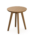 risom outdoor round side table by Jens Risom for Knoll