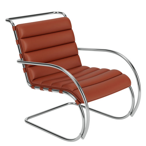 mr lounge chair with arms by Mies van der Rohe for Knoll