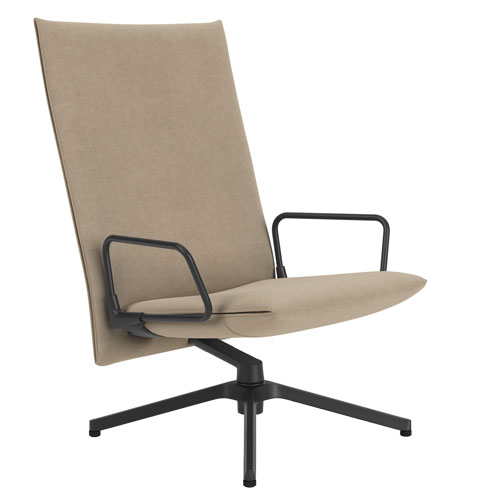 pilot high back lounge chair with loop arms by Barber & Osgerby for Knoll