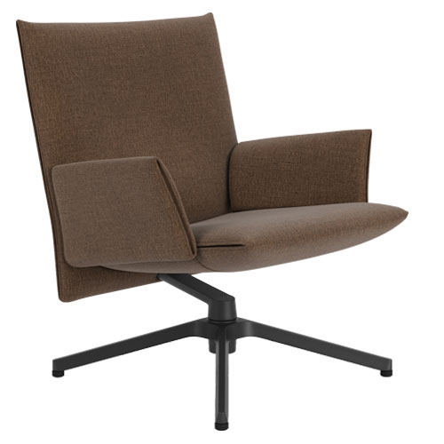 pilot low back lounge chair with upholstered arms by Barber & Osgerby for Knoll