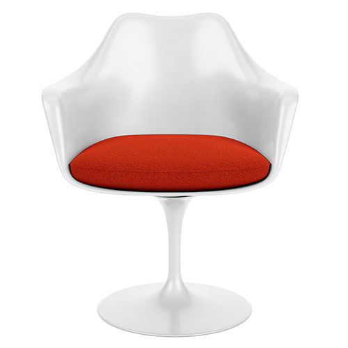 saarinen white tulip arm chair by Eero Saarinen for Knoll